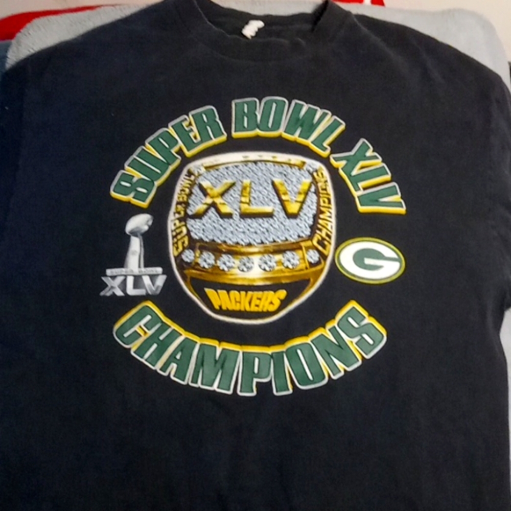 Vintage AlStlye apparel  Green Bay Packers Superbowl Champions xl t shirt
